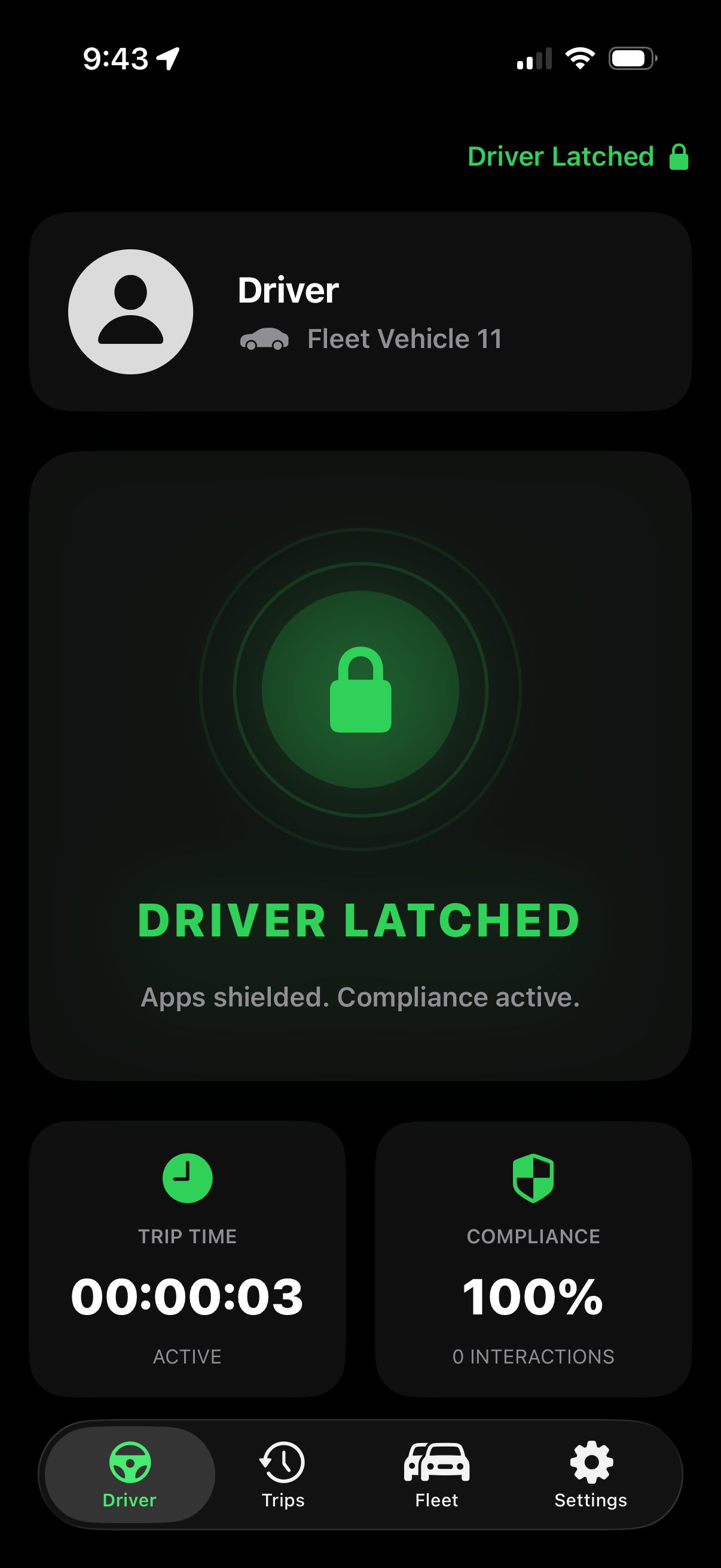 LATCH Compliance app screen